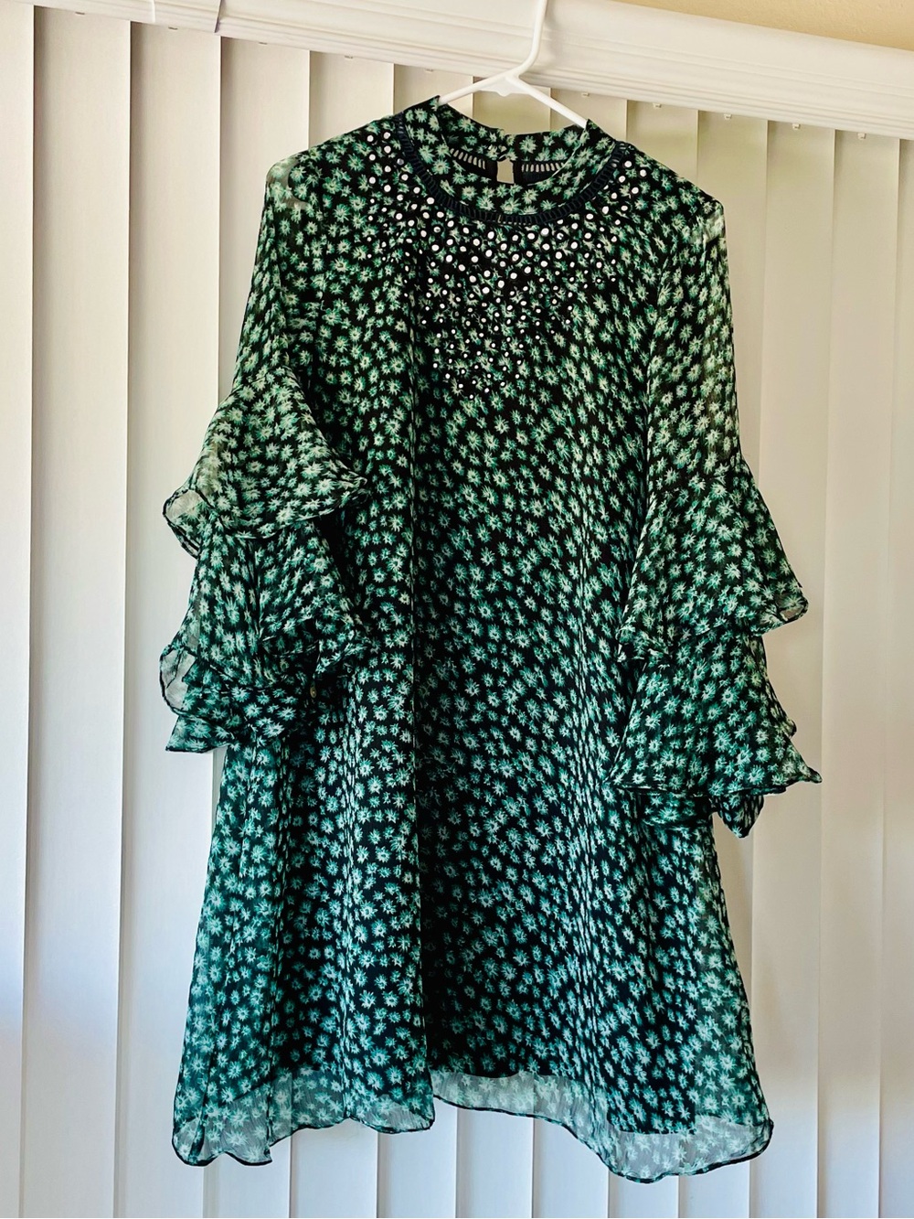 Dress From Ranna Gill (Anthropologie) With Floral And Mirror Details - Size S
